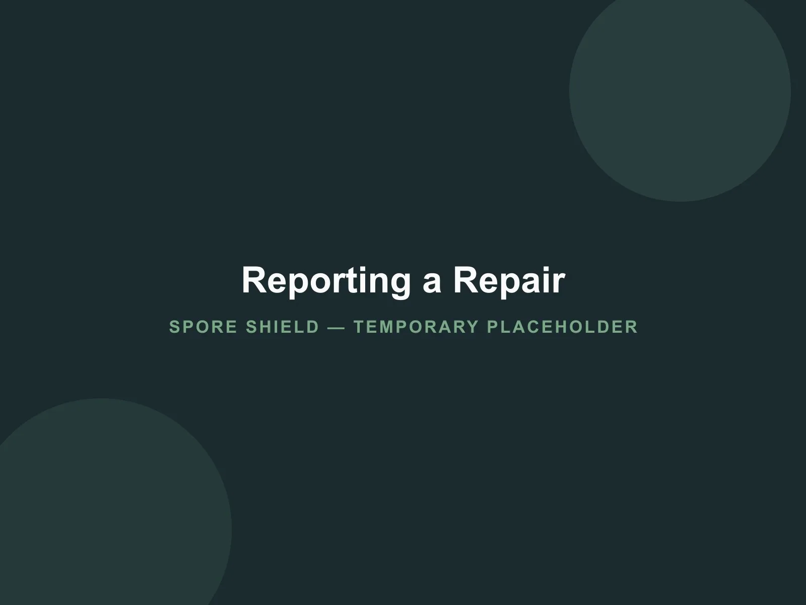 Placeholder image representing reporting a housing repair (temporary Development image)