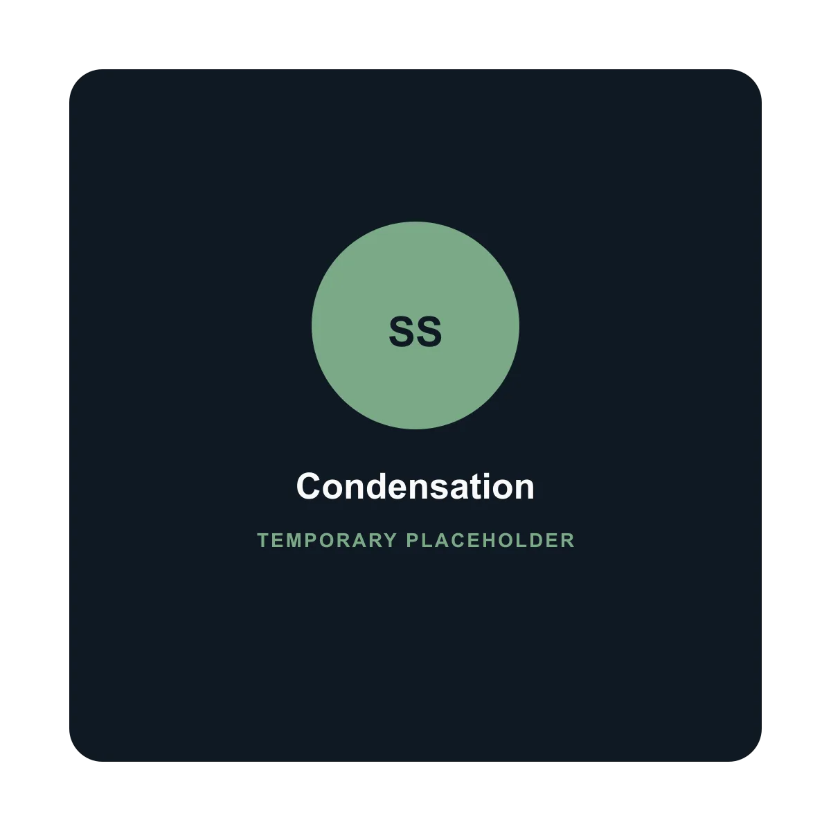 Placeholder graphic representing condensation on a window (temporary Development image)